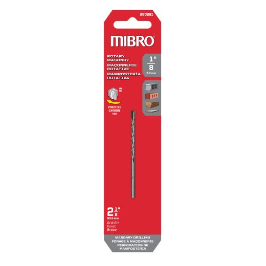 1/8" Carbide Rotary Masonry Drill Bit