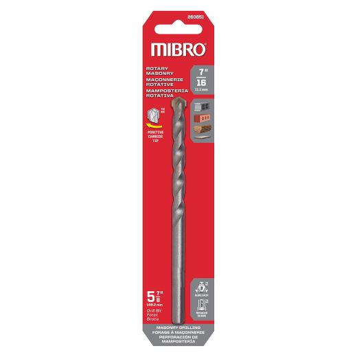 7/16" Carbide Rotary Masonry Drill Bit