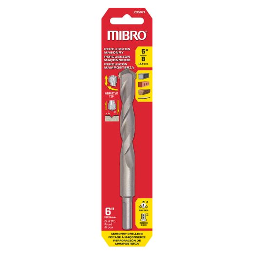 5/8" Carbide Rotary Percussion Masonry Drill Bit