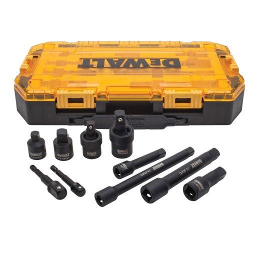Dewalt Tough Box 10 Piece 3/8" And 1/2" Drive Impact Accesso