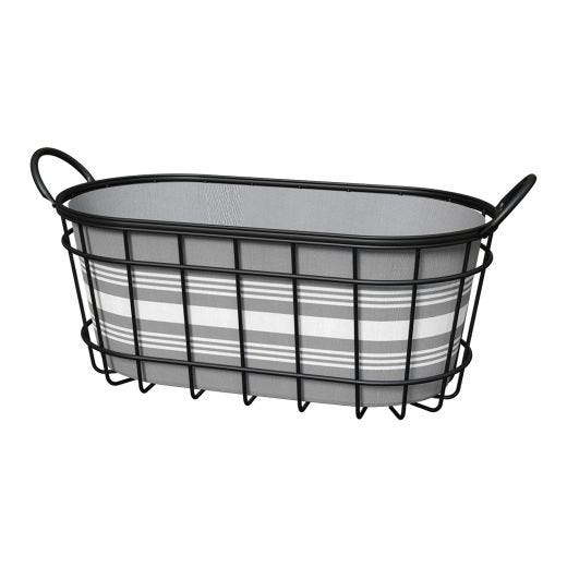 Modern Farmhouse Oval Basket Planter With Liner