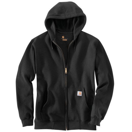 Loose Fit Full-Zip Sweatshirt Black 2XL