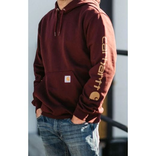 Midweight Logo Sleeve Sweatshirt-Port Large
