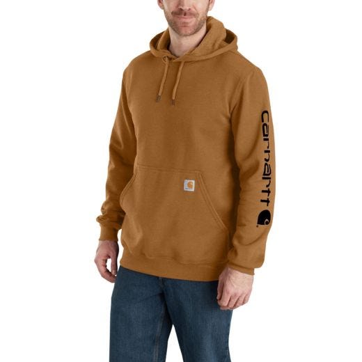 Midweight Logo Sleeve Sweatshirt-Carhartt Brown XL