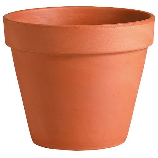 8-1/4" Terra Cotta Clay Flower Pot