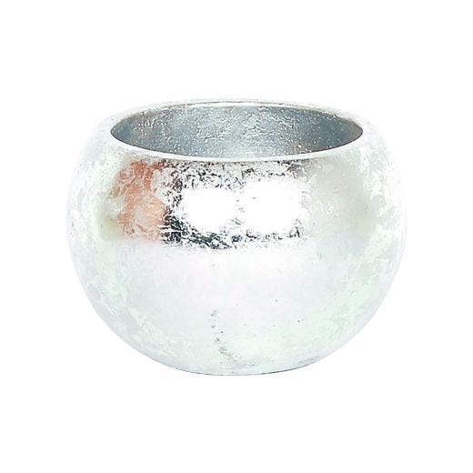 4" Shiny Silver Pot