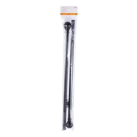 1" 30-84" Layla Matte Black Adjustable Curtain Rod