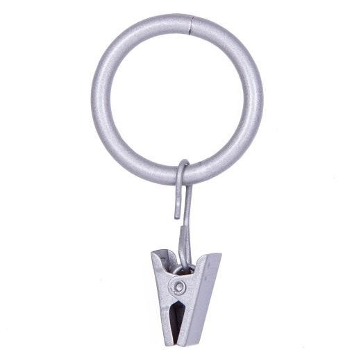 5/6 - 3/4" Brushed Nickel Clip Rings-14/Pack