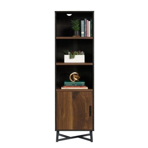 Canton Lane Bookcase With Door Grand Walnut
