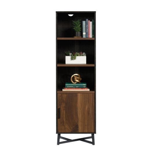 Canton Lane Bookcase With Door Grand Walnut