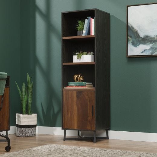 Canton Lane Bookcase With Door Grand Walnut