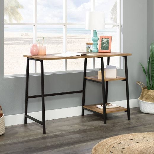 North Avenue Single Pedestal Desk Sindoori Mango