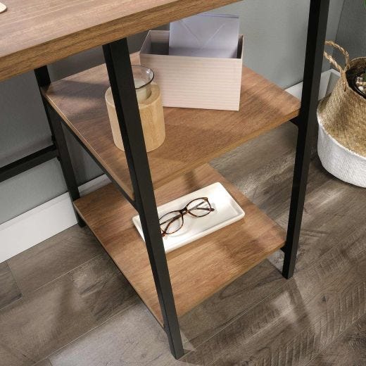 North Avenue Single Pedestal Desk Sindoori Mango