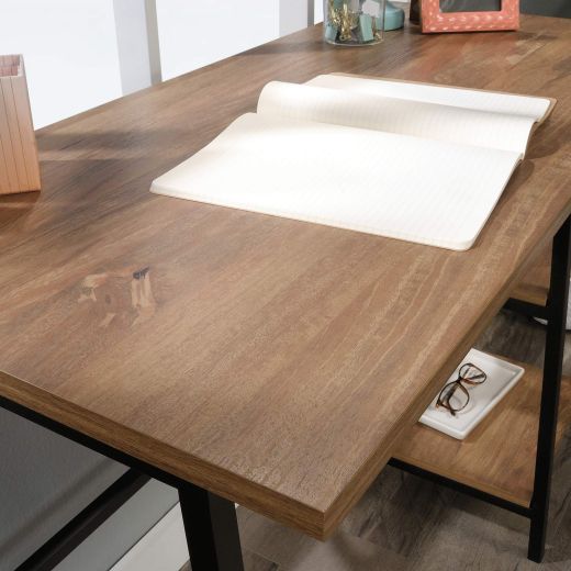 North Avenue Single Pedestal Desk Sindoori Mango