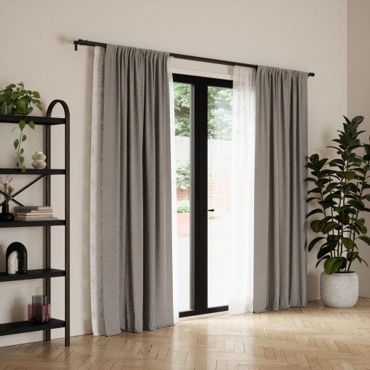 Cappa Double Curtain Rod 66"-120"