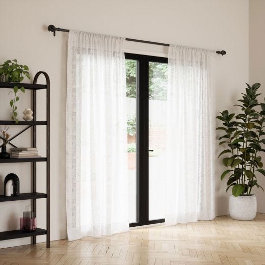 Helix Curtain Rod 42"-120"-Matte Black