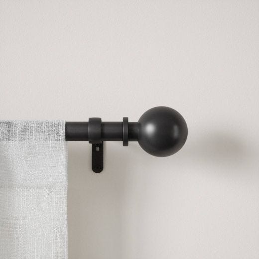 Bolas 1" Curtain Rod 36"-72"-Matte Black