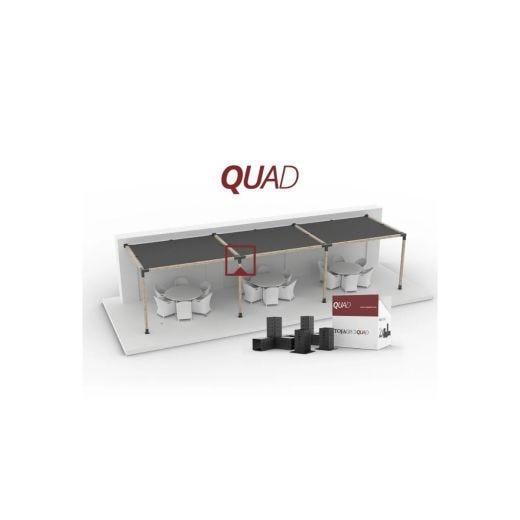 QUAD Pergola Extension 2 Pack + SOLO Base 2 Pack for 4x4