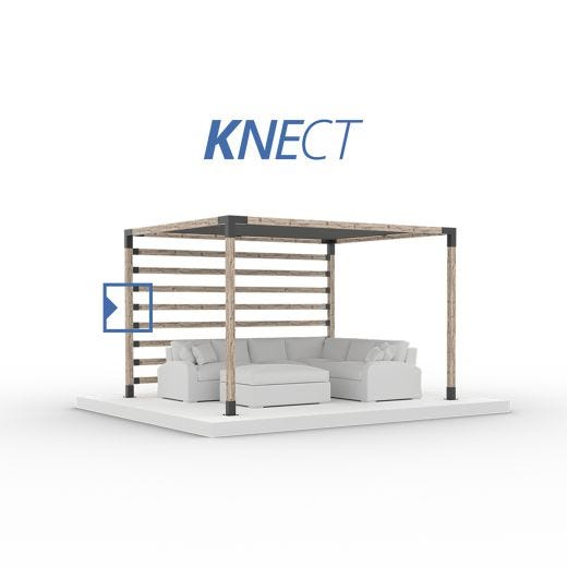 Knect Pergola Post Wall And Railing Bracket For 4x4 Wood Pos