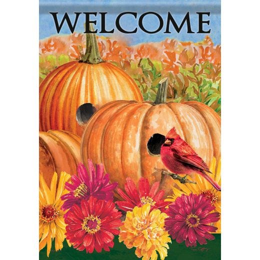 Signs Of Fall Garden Flag