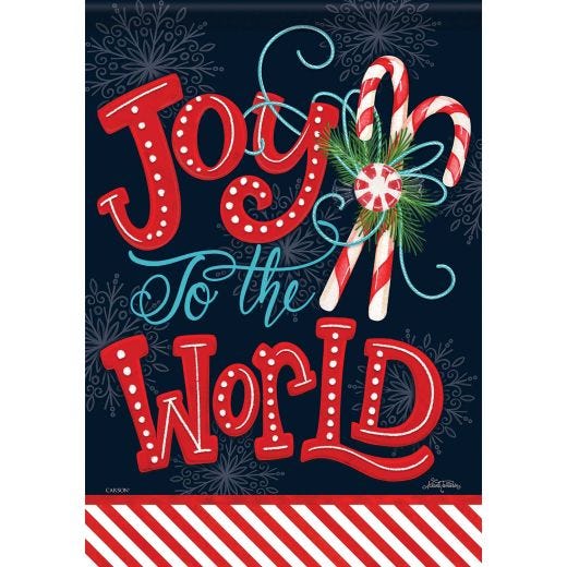 Peppermint Holidays Garden Flag