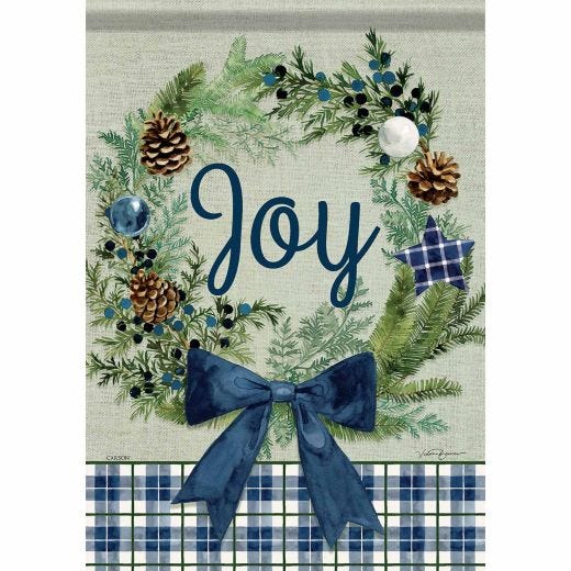 Plaid Joy Garden Flag