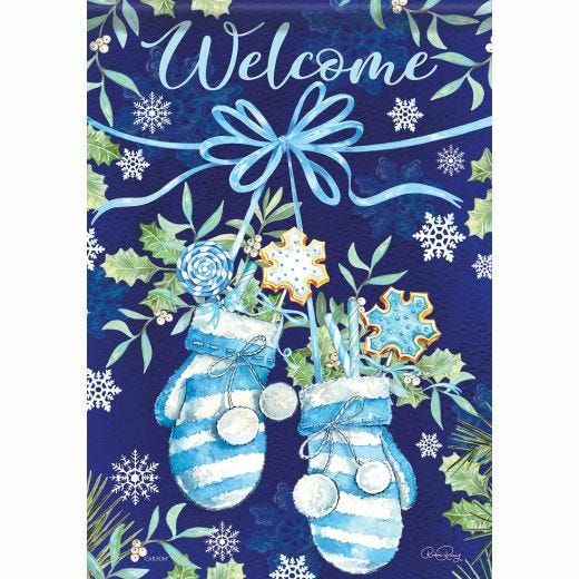 Wintery Welcome Garden Flag