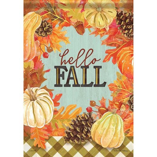 Fall Frame Large Flag