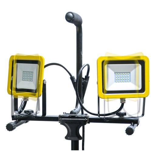 Lampe de travail DEL portative à double tête 3 400 lm avec t