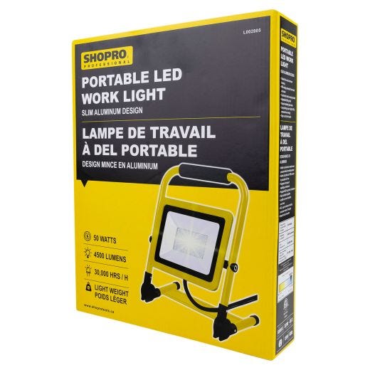 Lampe de travail mince DEL portative 4 500 lm