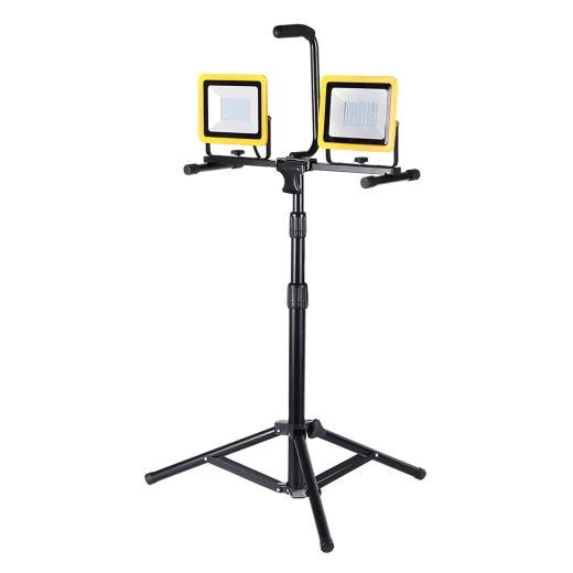 Lampe de travail DEL 9 000 lm à double tête avec trépied