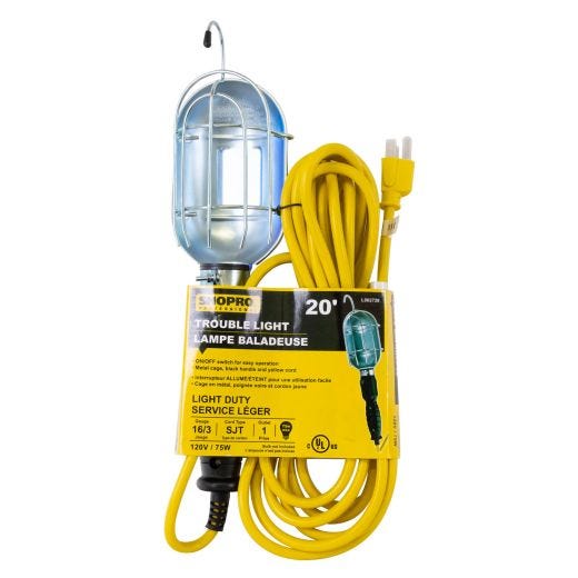 20' Trouble Light with Metal Shade