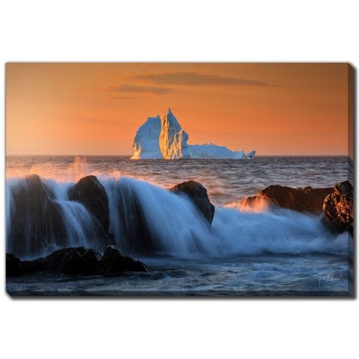 22" x 28" Ocean Falls Iceberg 2 By Michael Garnier