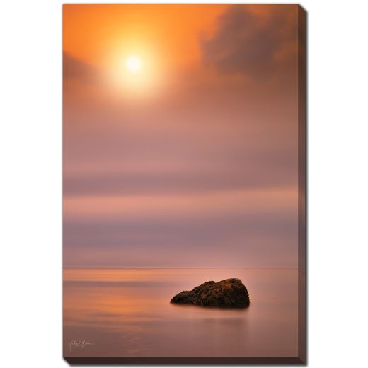 38" x 60" Golden Rock Golden Sky And Sea 2 By Michael Garnie