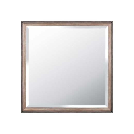 Miroir biseauté 40 x 40 po or brossé