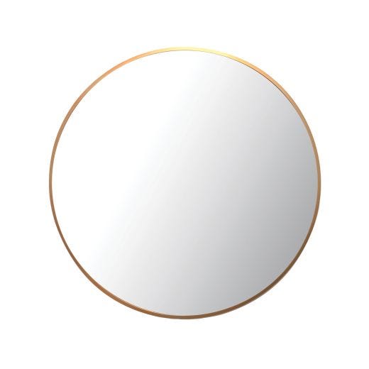 27.5” Copper Round Metal Frame Mirror