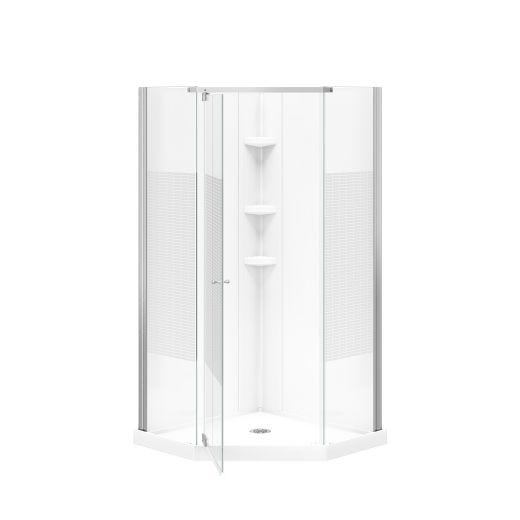 Begonia Carbon 36" Neo-Angle Shower Kit