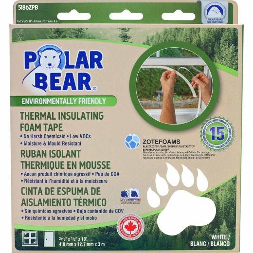 Environmentally Friendly Foam Tape 1/2" x 10'