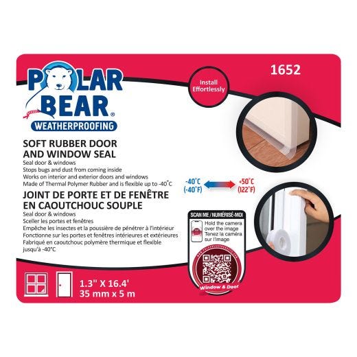 Soft Rubber Door and Window Seal 16'