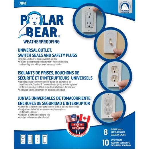Universal 8 Outlet Seals And 10 Safety Caps Kit
