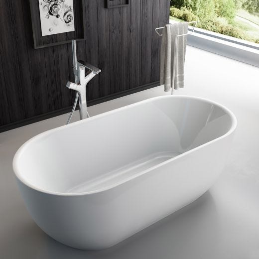 Lily 67" Matte White Freestanding Tub