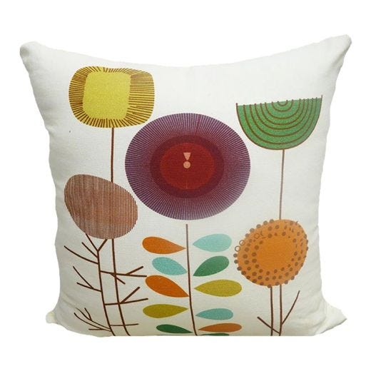 Retro Floral Pillow