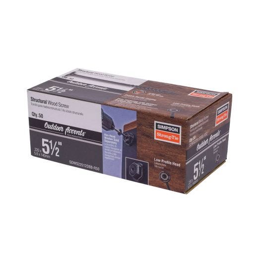 5-1/2" Double Barrier Coating Black Screw-50/Box