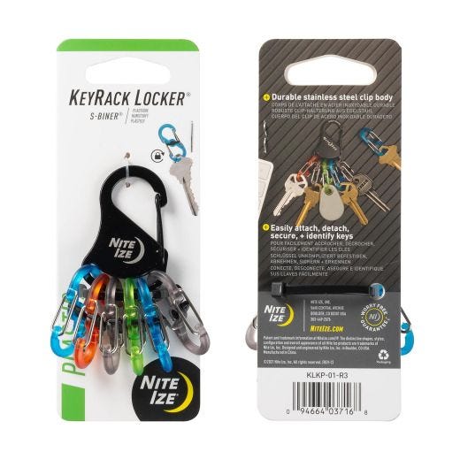 Assorted KeyRack Locker S-Biner Plastic