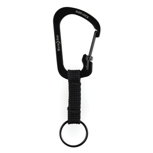 SlideLock Key Ring Stainless Steel-Black