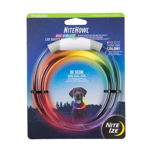 NiteHowl Rechargeable LED Safety Necklace Disc-O Select