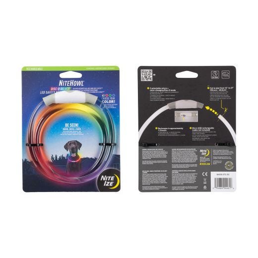 NiteHowl Rechargeable LED Safety Necklace Disc-O Select