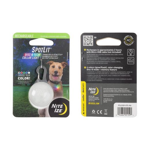 Spotlit Rechargeable Collar Light Disc-O Tech