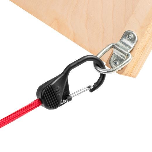 24" SlideLock Carabiner Bungee-Red