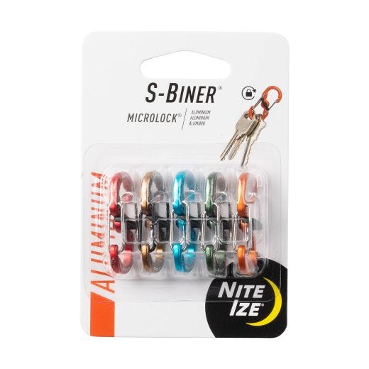 Assorted S-Biner MicroLock Aluminum-5/Pack